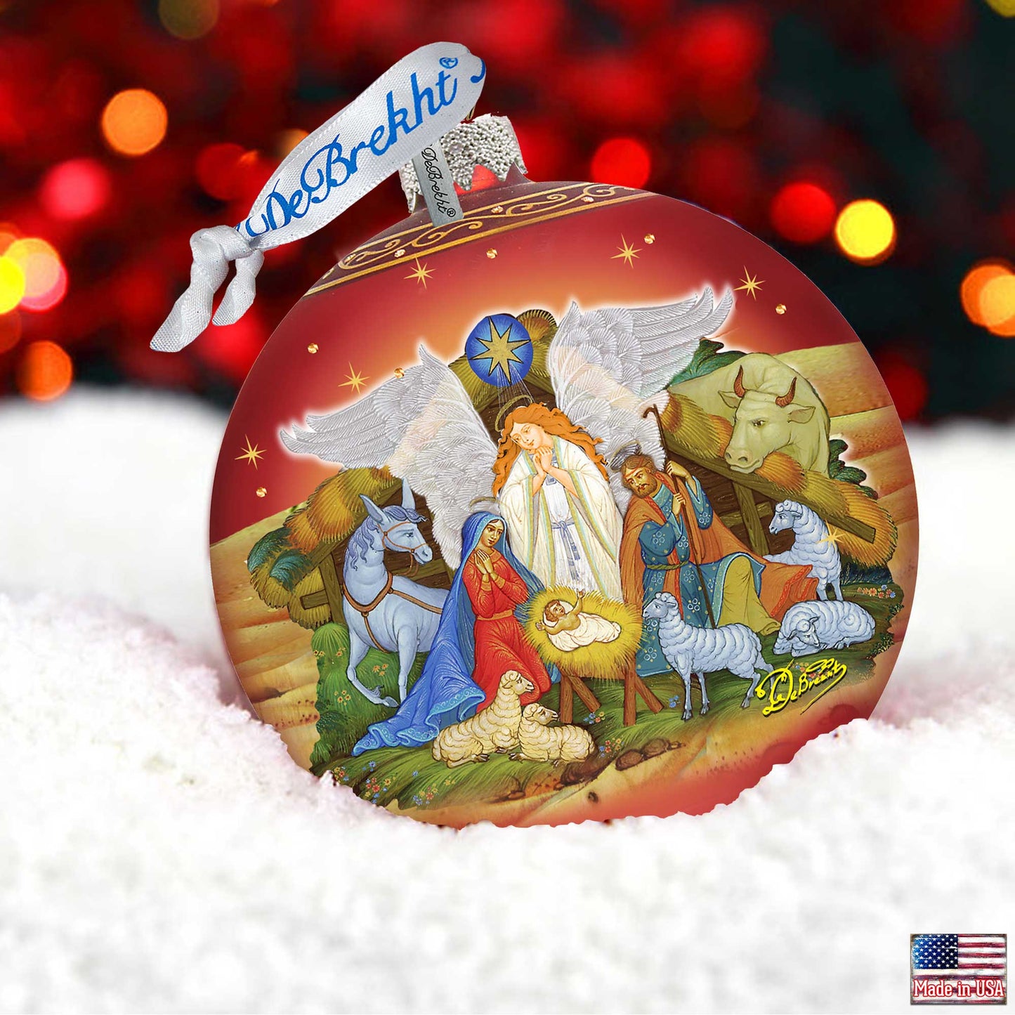 Guarding Light Nativity Glass Ornament - Limited Edition
