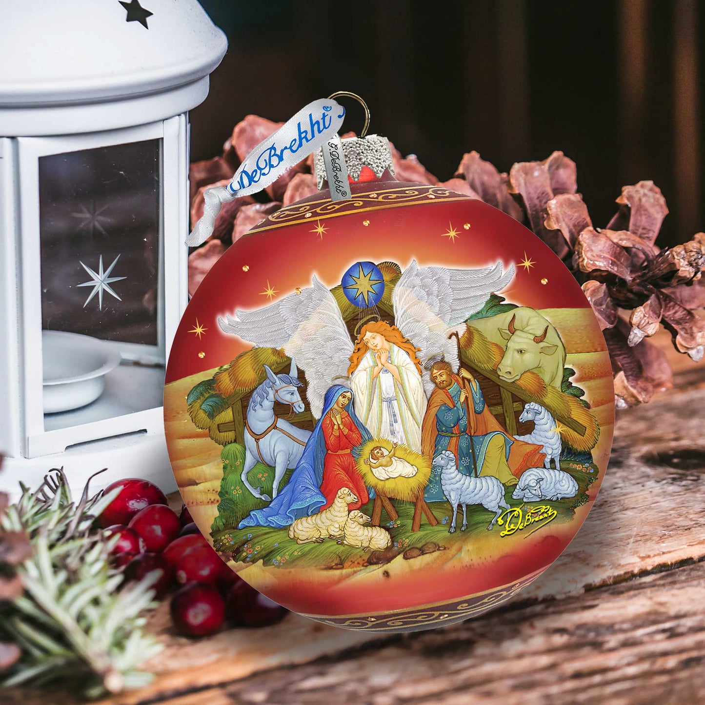 Guarding Light Nativity Glass Ornament - Limited Edition
