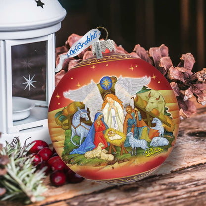 Guarding Light Nativity Glass Ornament - Limited Edition