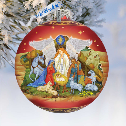 Guarding Light Nativity Glass Ornament - Limited Edition