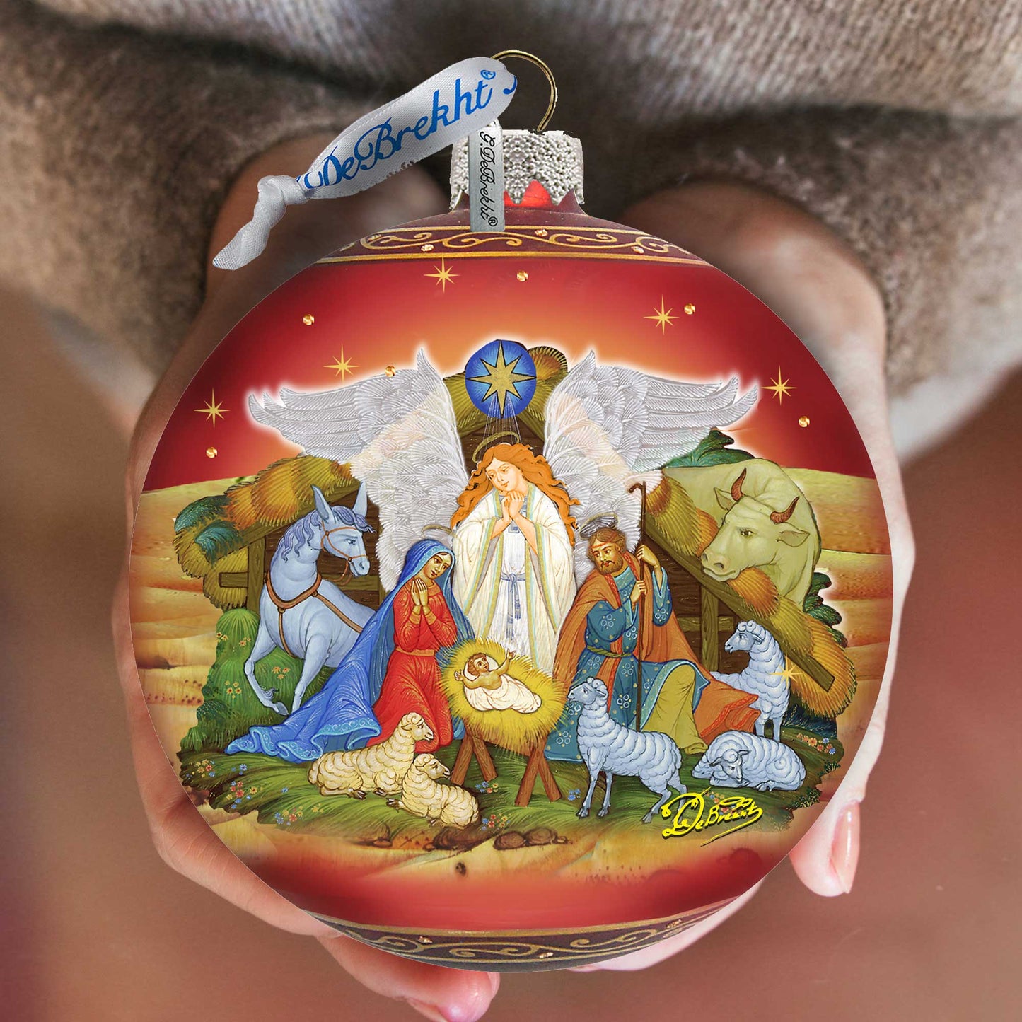 Guarding Light Nativity Glass Ornament - Limited Edition