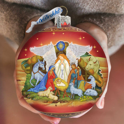 Guarding Light Nativity Glass Ornament - Limited Edition