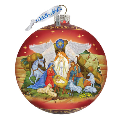 Guarding Light Nativity Glass Ornament - Limited Edition