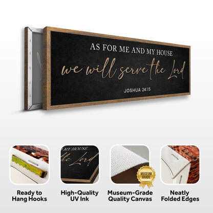 As For Me And My House We Will Serve The Lord - Faith Wall Art