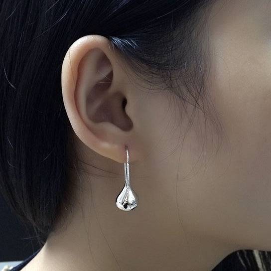 Intensity Tear Drop Hook Earrings - Sterling Silver