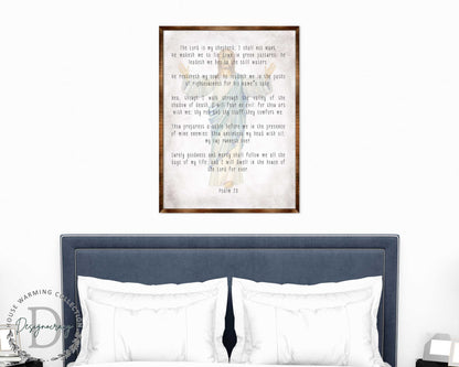 The Lord Is My Shepherd (23rd Psalm) - Wooden Scripture Wall Art