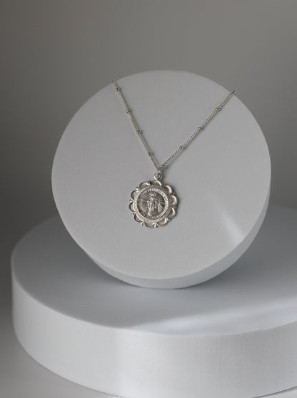 Miraculous Medal Necklace in Sterling Silver