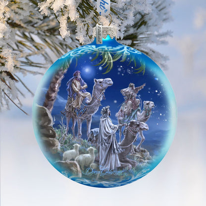 Let Us Adore Him - Glass Ornament - Limited Edition