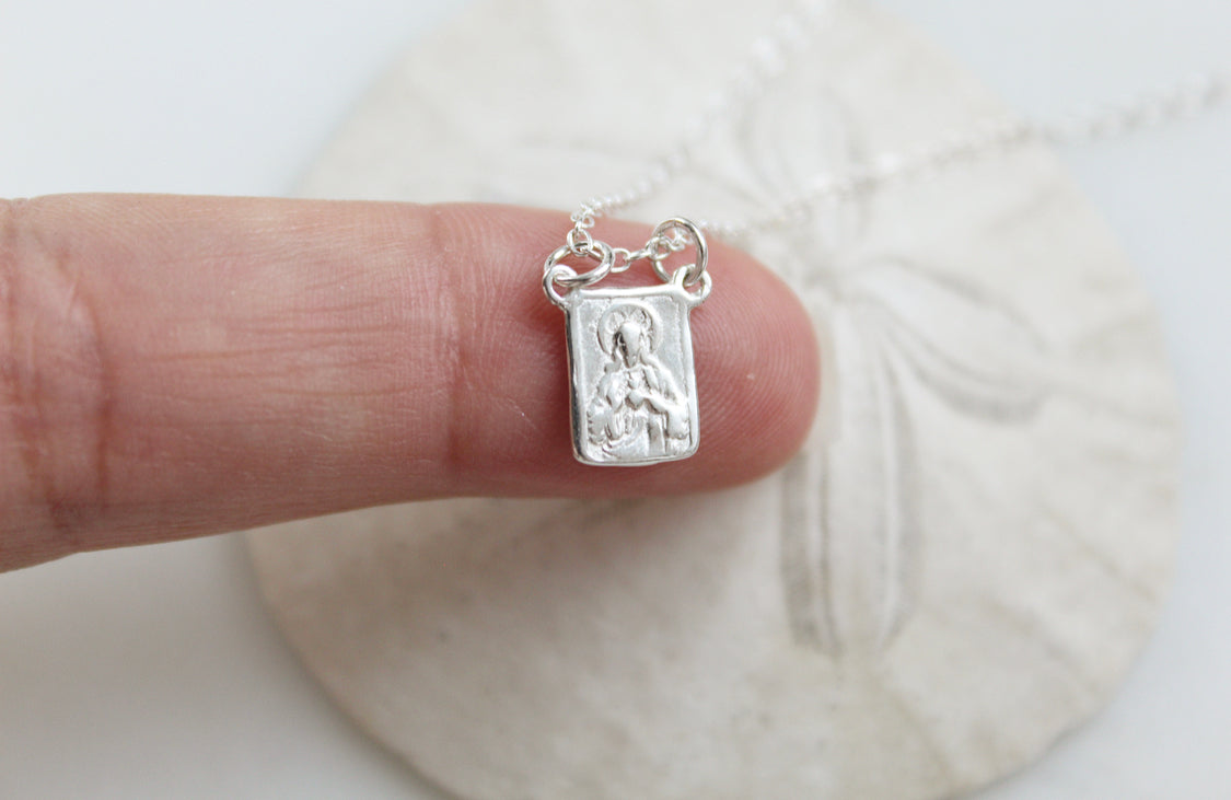 Scapular Necklace - Sterling Silver