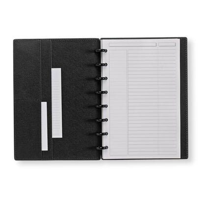 Circa Smooth Sliver Discbound Notebook with Pockets