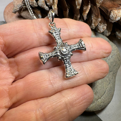 Saint Cuthbert Celtic Cross Necklace