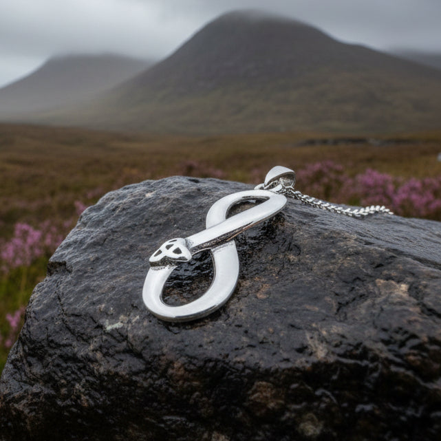 Infinite Love Trinity Knot Necklace in Sterling Silver