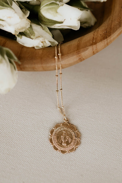 Miraculous Medal Necklace - 18k Gold Filled