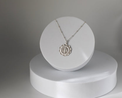 Miraculous Medal Necklace in Sterling Silver