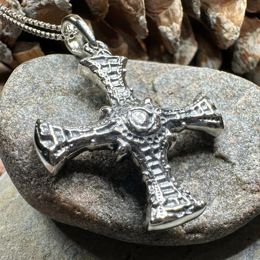 Saint Cuthbert Celtic Cross Necklace
