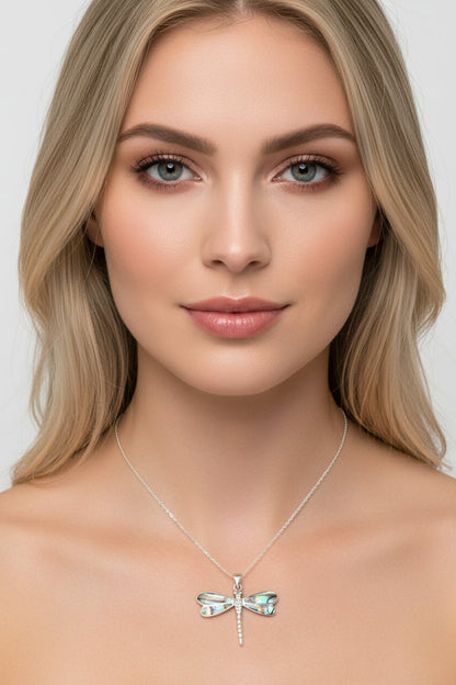Shimmering Dragonfly Necklace