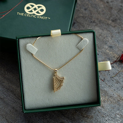 Celtic Harp™ 18K Yellow Gold Pendant