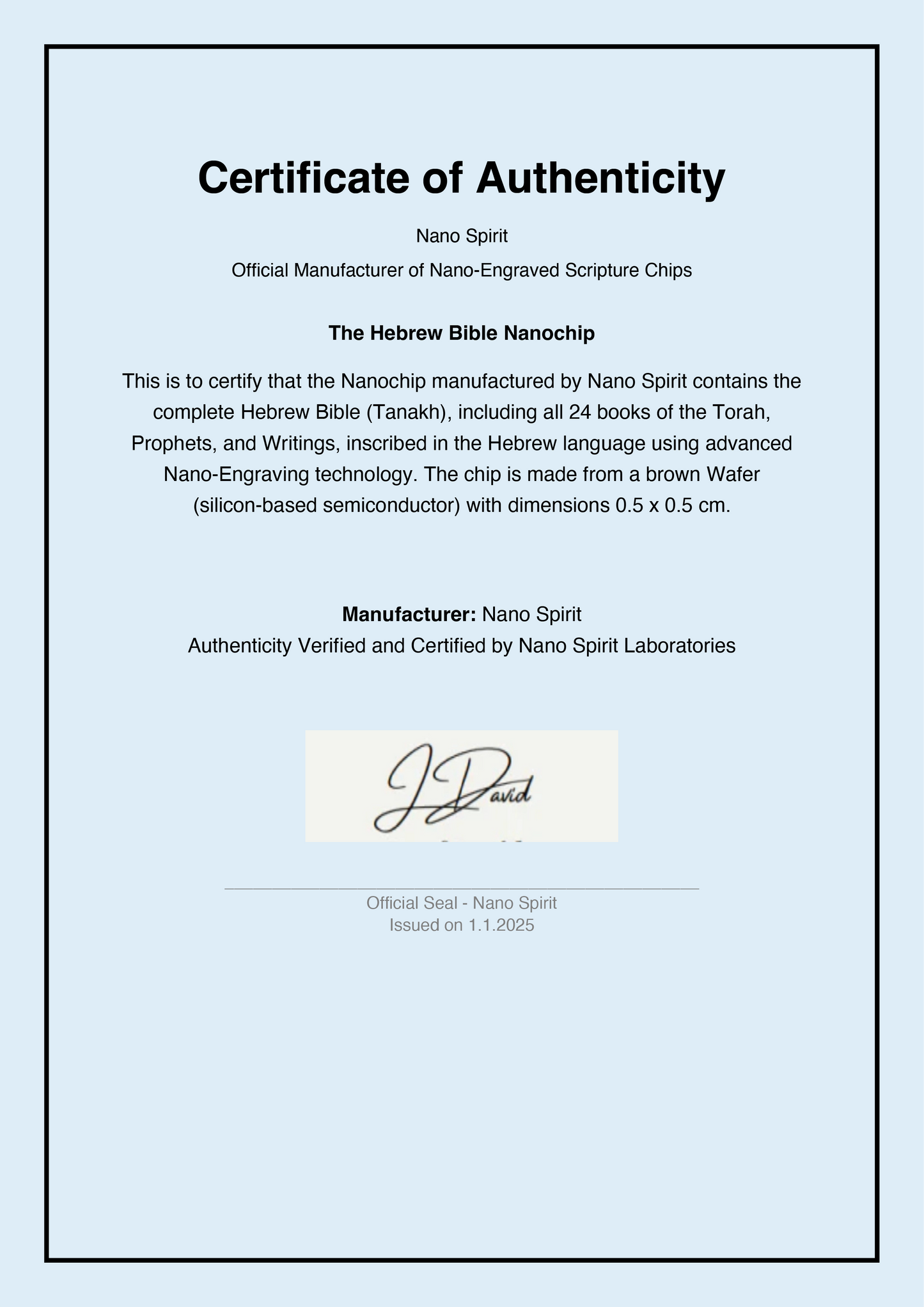 Prism of Faith 12 Tribes Gem Torah Nano Chip Necklace - Entire Hebrew Bible (Torah)