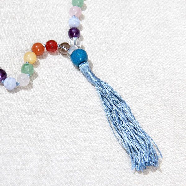 Chakra Psychic Mala - High-Energy Gemstones - Hand Knotted (2-3 weeks delivery)