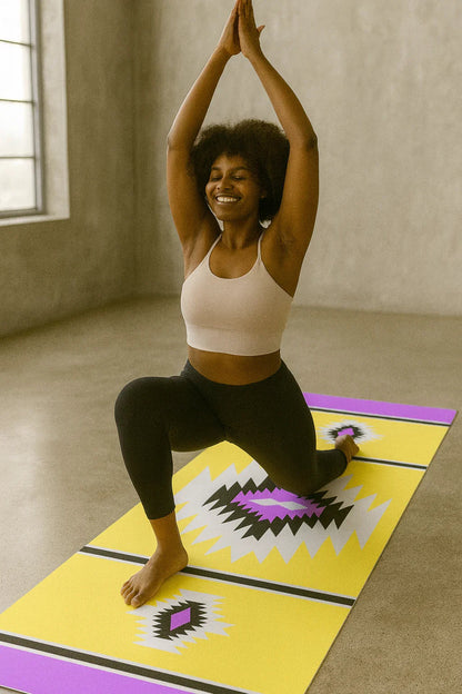 Yoga Mat | 6mm Thick | Yellow| Non-Slip | Eco Friendly | Yune Yoga | Stevie