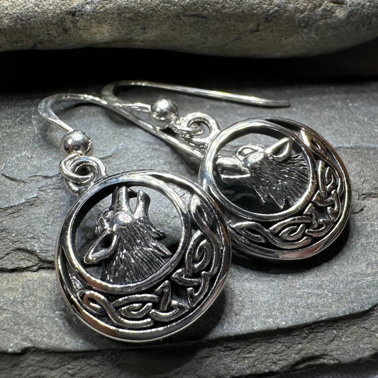 Celtic Wolf Spirit Earrings
