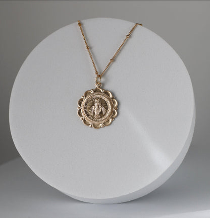 Miraculous Medal Necklace - 18k Gold Filled