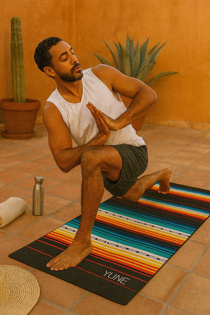 Yoga Mat | 6mm Thick | Striped | Non-Slip | Eco Friendly | Yune Yoga | Devo