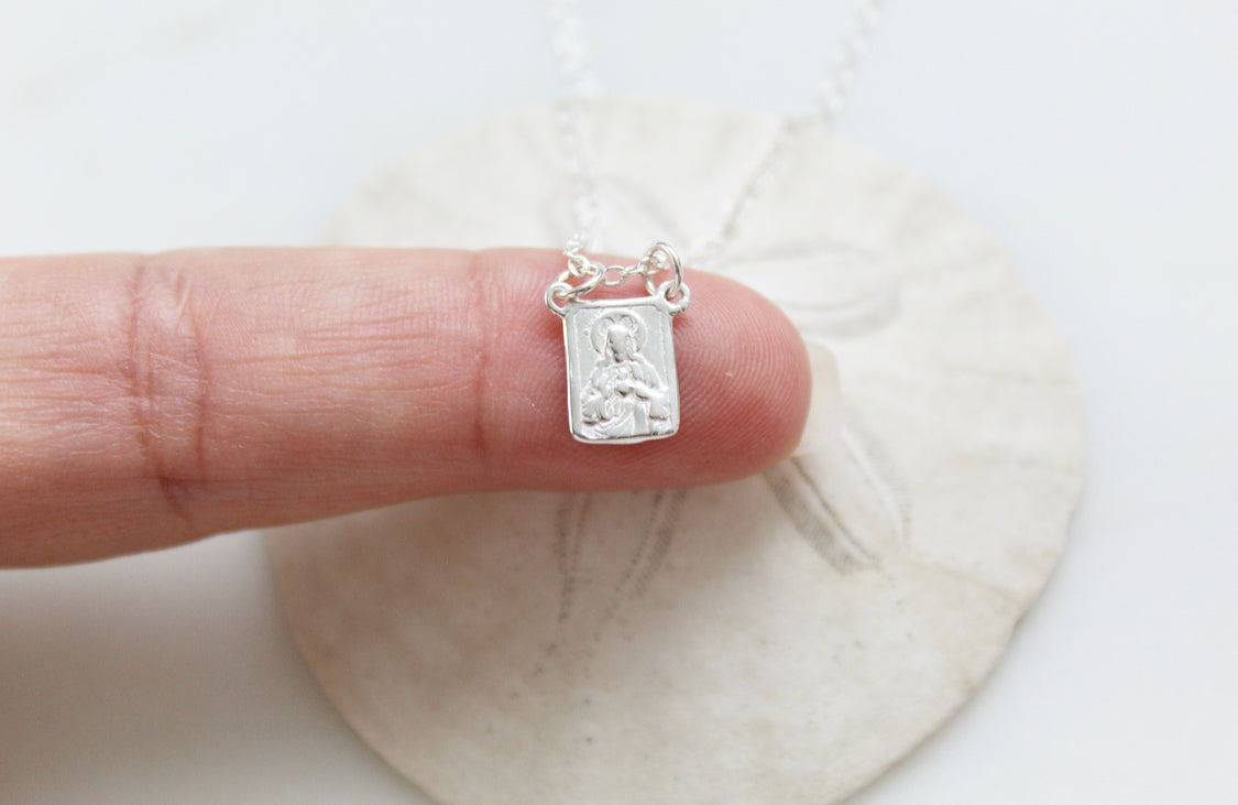 Scapular Necklace - Sterling Silver