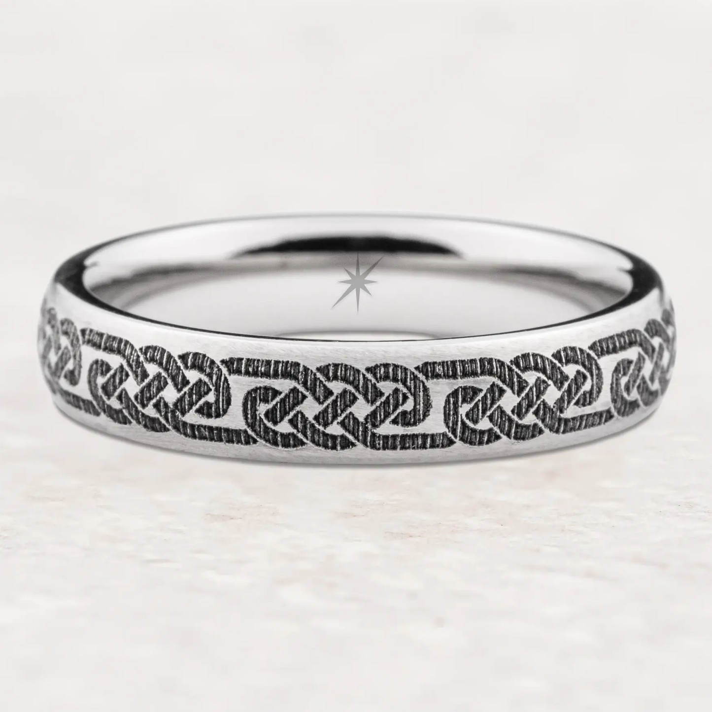 The Fiona - Titanium Ring / Celtic Wedding Ring
