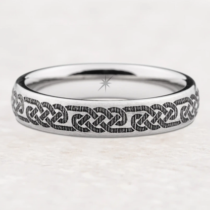 The Fiona - Titanium Ring / Celtic Wedding Ring