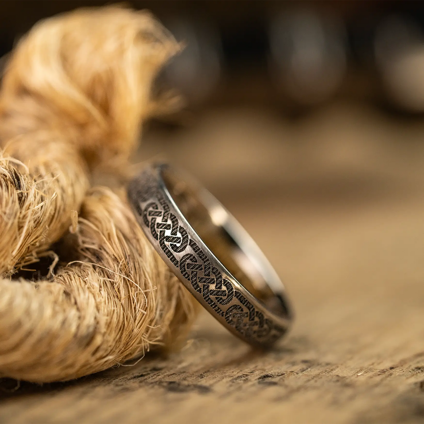 The Fiona - Titanium Ring / Celtic Wedding Ring