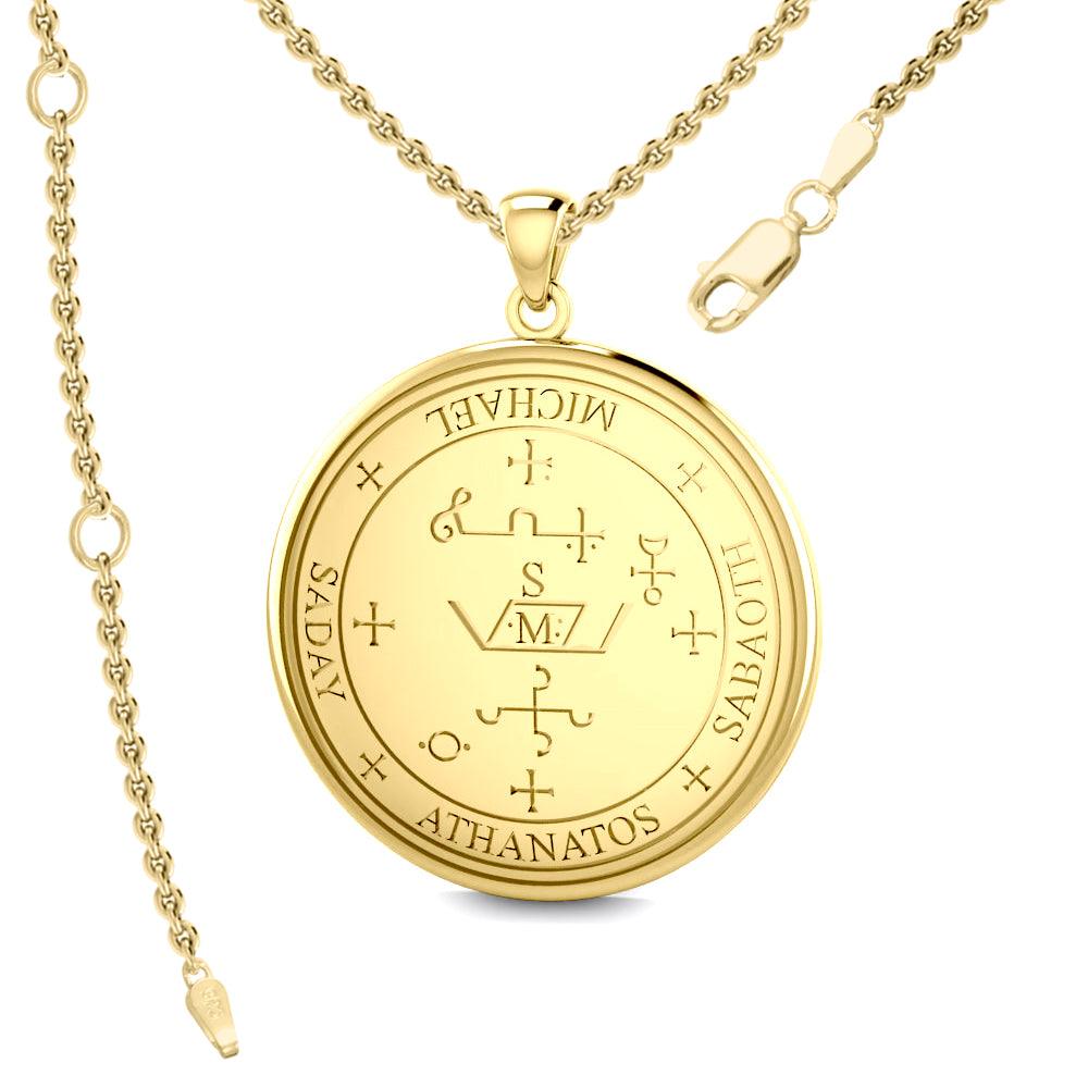 Sigil of the Archangel Michael Solid Gold Pendant