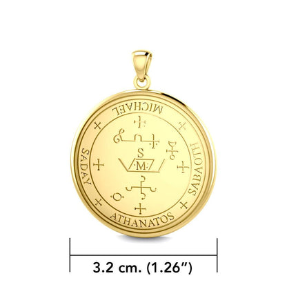 Sigil of the Archangel Michael Solid Gold Pendant