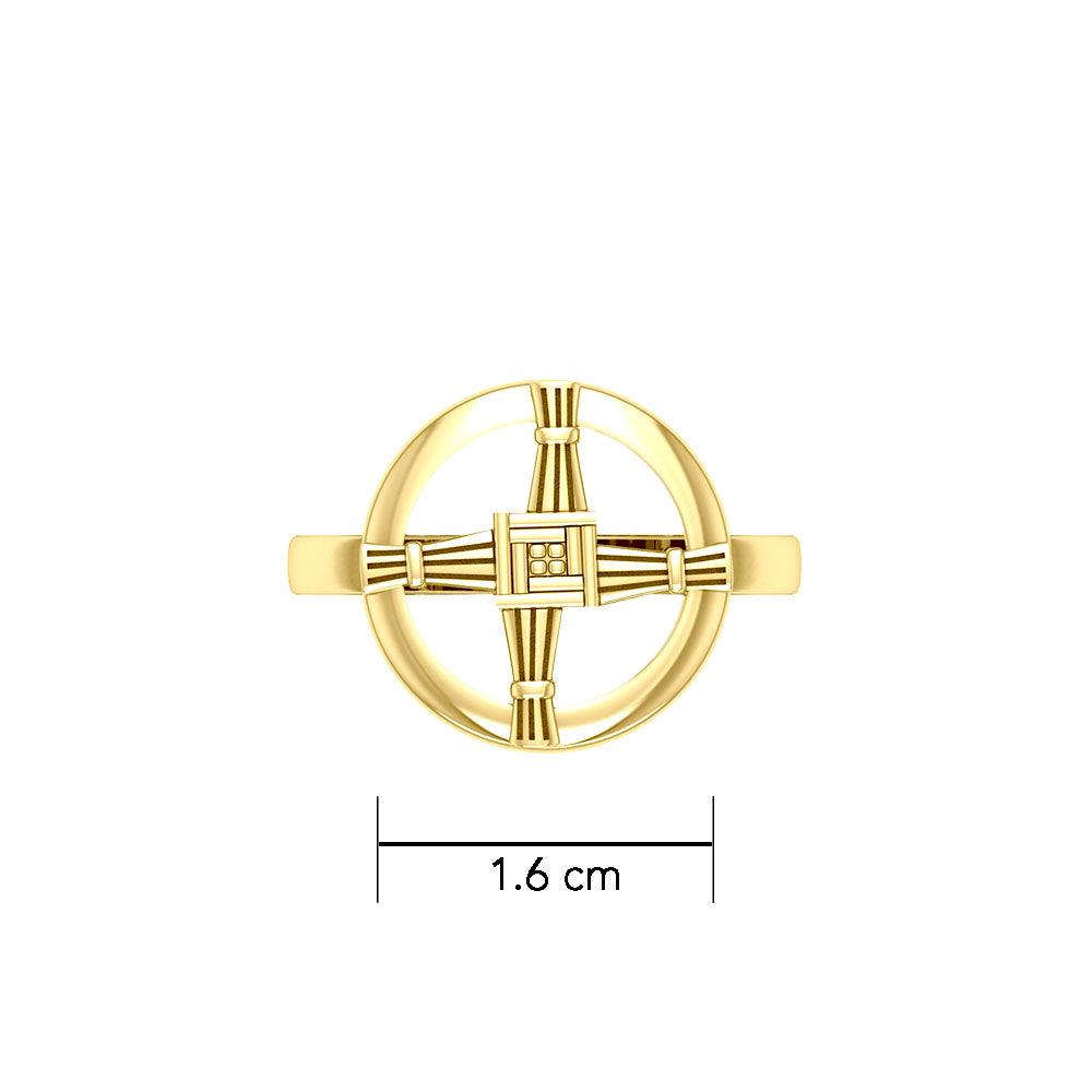 Saint Brigid's Cross - 14K Gold Ring