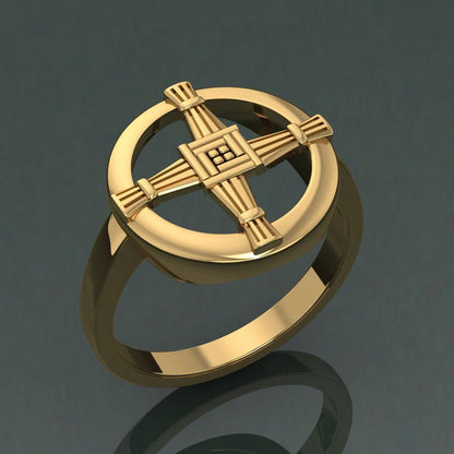 Saint Brigid's Cross - 14K Gold Ring