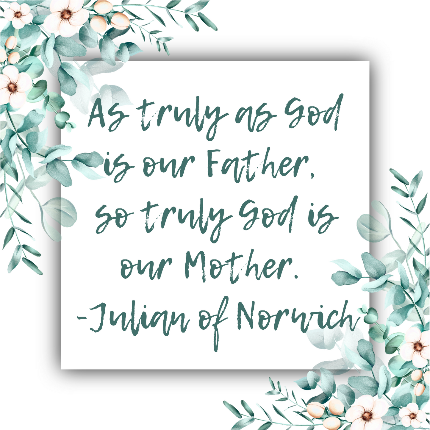 Truly God Is Our Mother (Julian of Norwich) Bangle Bracelet
