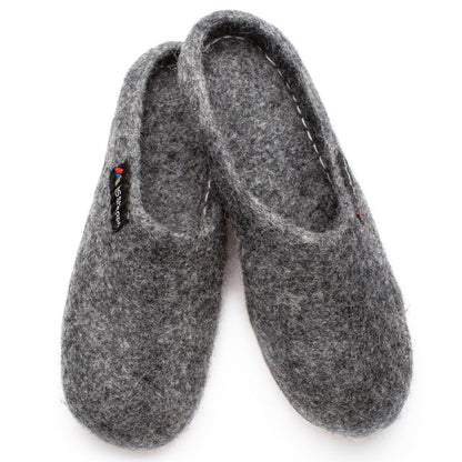 Grey Sherpa Slippers - Hand Made in Nepal