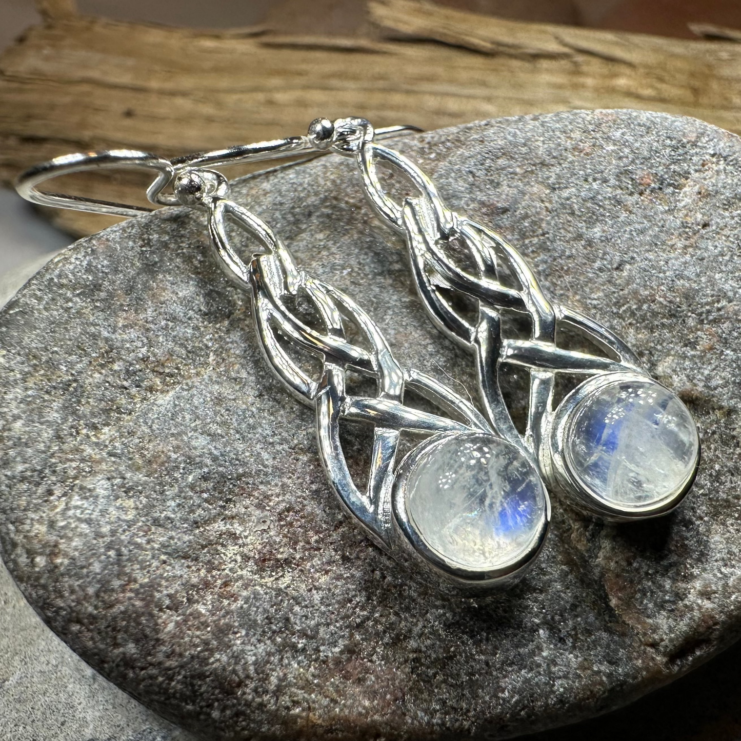 Marion Celtic Moonstone Earrings