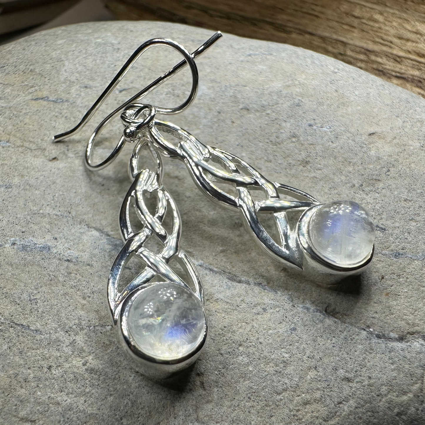 Marion Celtic Moonstone Earrings