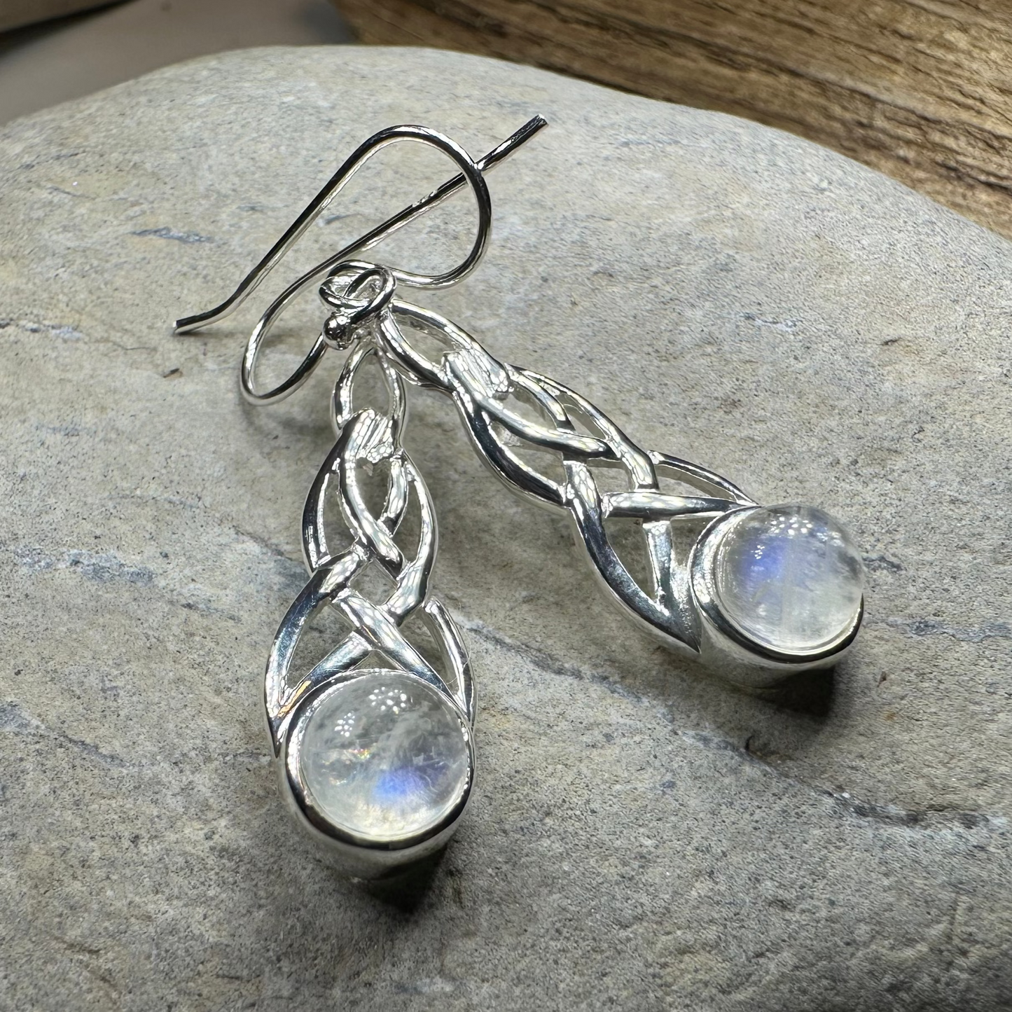 Marion Celtic Moonstone Earrings