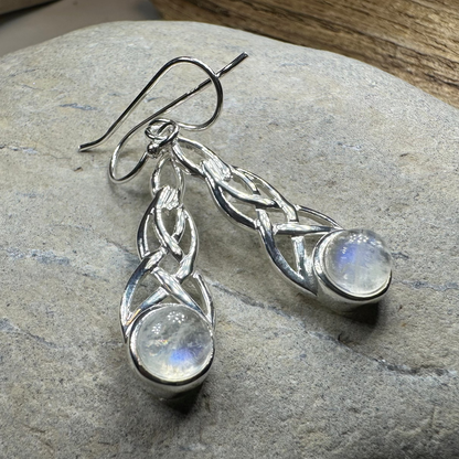 Marion Celtic Moonstone Earrings