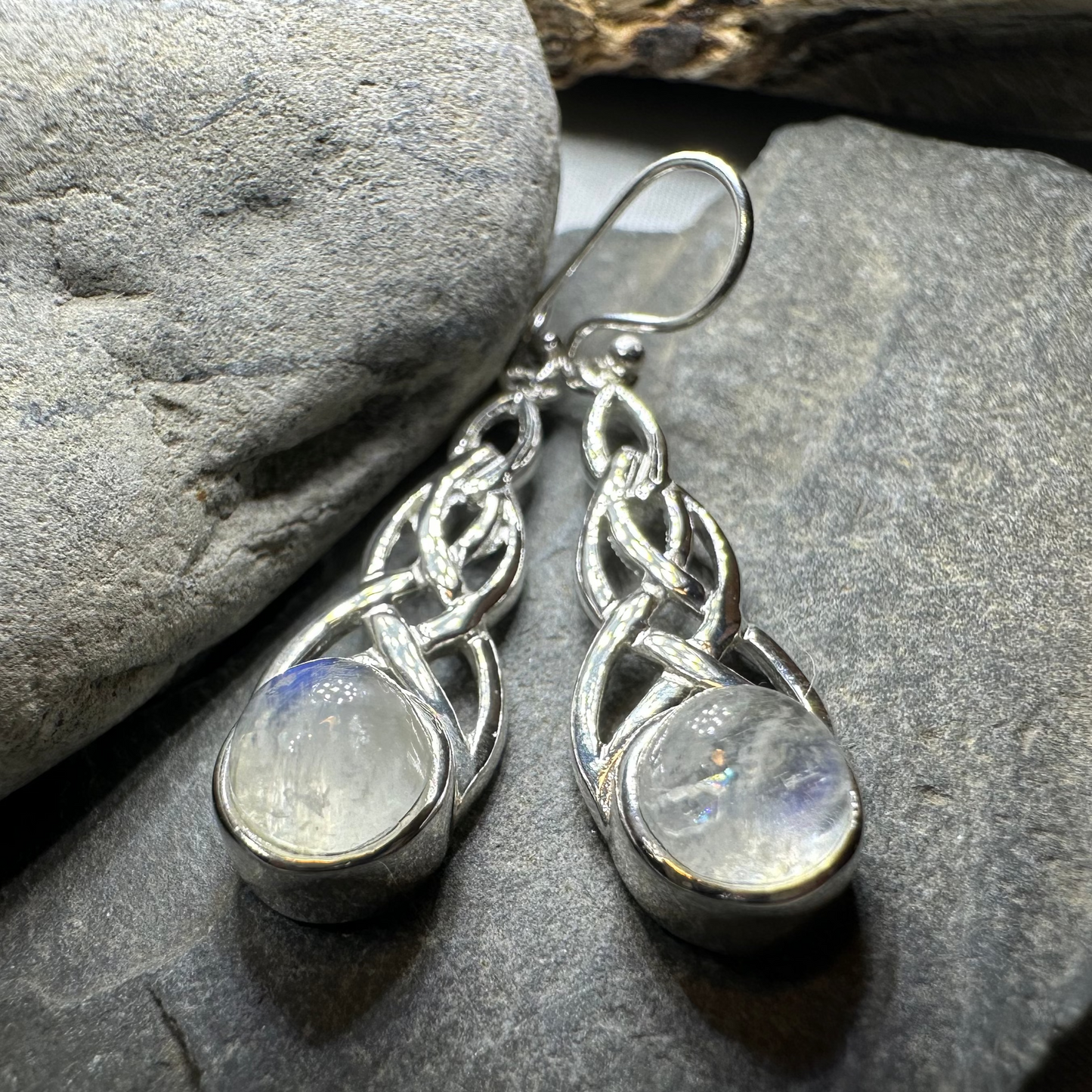 Marion Celtic Moonstone Earrings