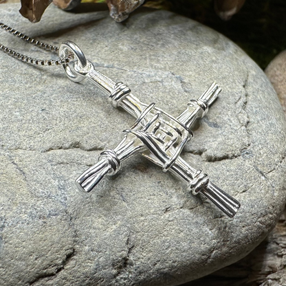Kildare Irish Saint Brigid's Cross Necklace - Made in Ireland
