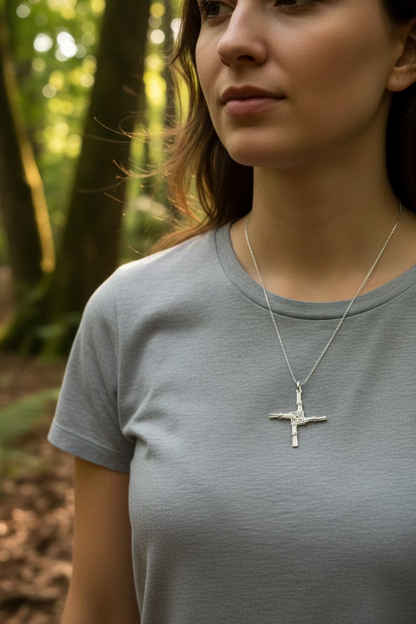 Kildare Irish Saint Brigid's Cross Necklace - Made in Ireland
