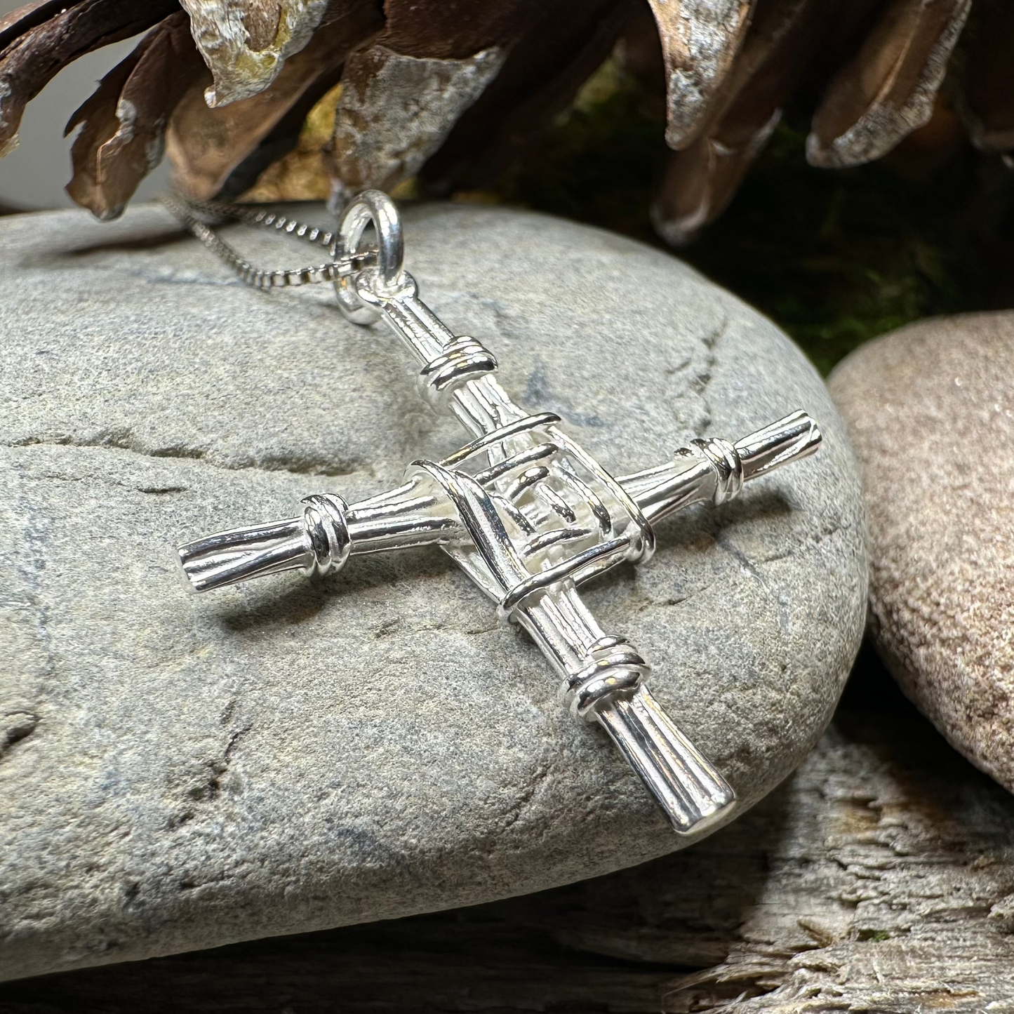Kildare Irish Saint Brigid's Cross Necklace - Made in Ireland