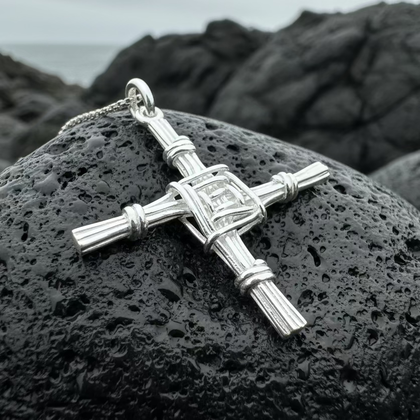Kildare Irish Saint Brigid's Cross Necklace - Made in Ireland