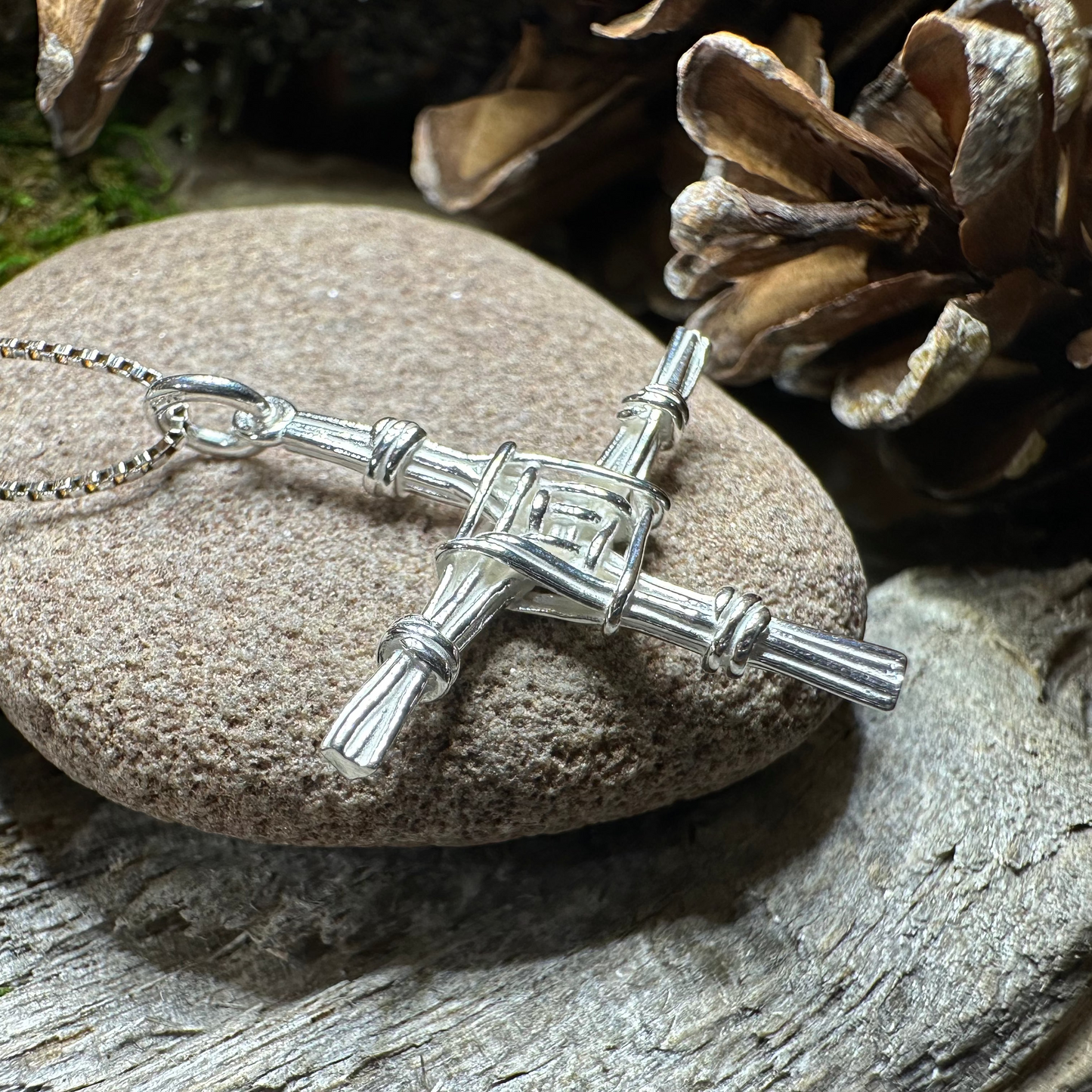 Kildare Irish Saint Brigid's Cross Necklace - Made in Ireland