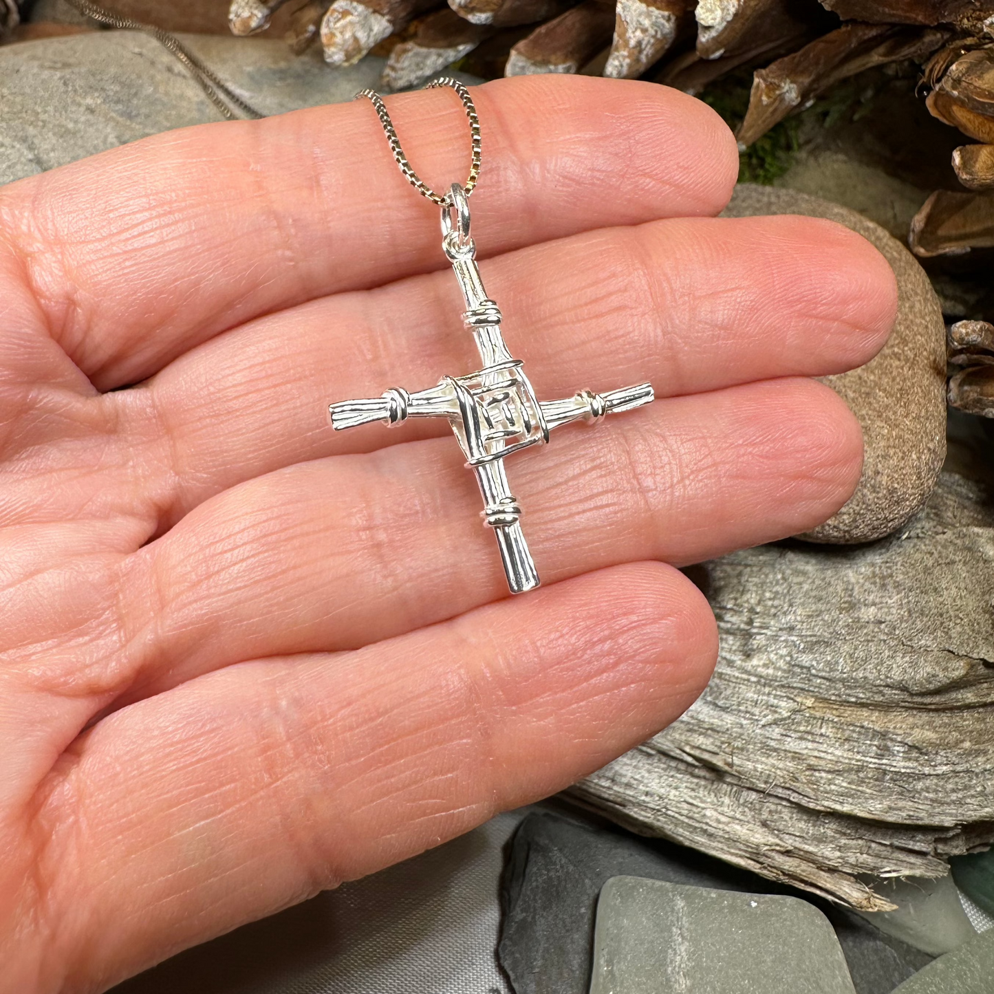 Kildare Irish Saint Brigid's Cross Necklace - Made in Ireland