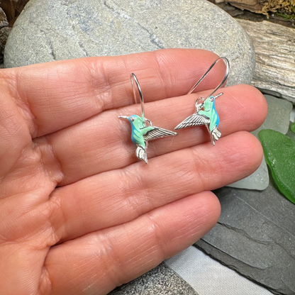 Colibrì Hummingbird Earrings in Sterling Silver