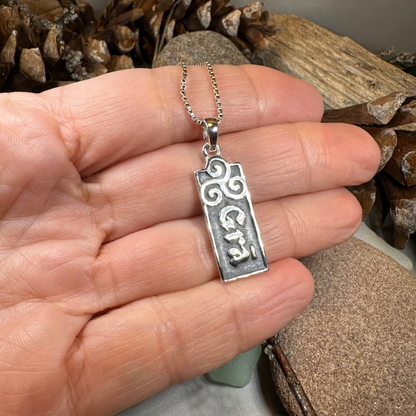 Irish Gaelic Love Grá Necklace in Sterling Silver